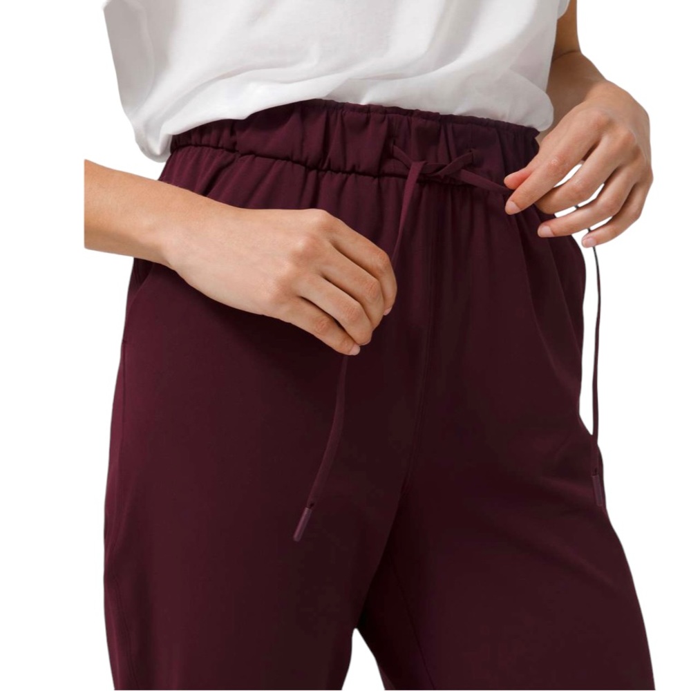 Lululemon Keep Moving Pant 7/8 High-Rise Cassis Burgundy Size 2